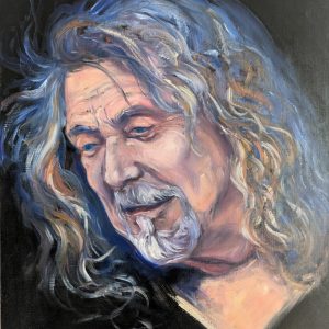 Portrait du Chanteur de Led Zepplin Robert Plant. Réalisation de L'Atelier Saint-Martin Talence